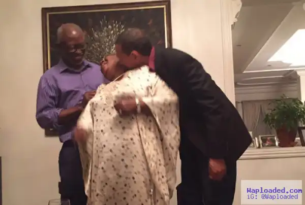 Ben Bruce Gives Okonjo-Iweala A Peck On Her Birthday As Her Husband Watches On